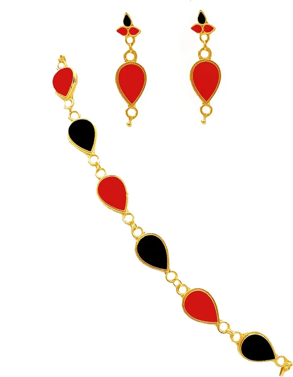 Assamese_Traditional_Red_And_Black_Colour_Golpata_Necklace_For_Girls_&_Women